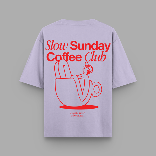 Slow Sunday Coffee Club Heavyweight Oversized Tee